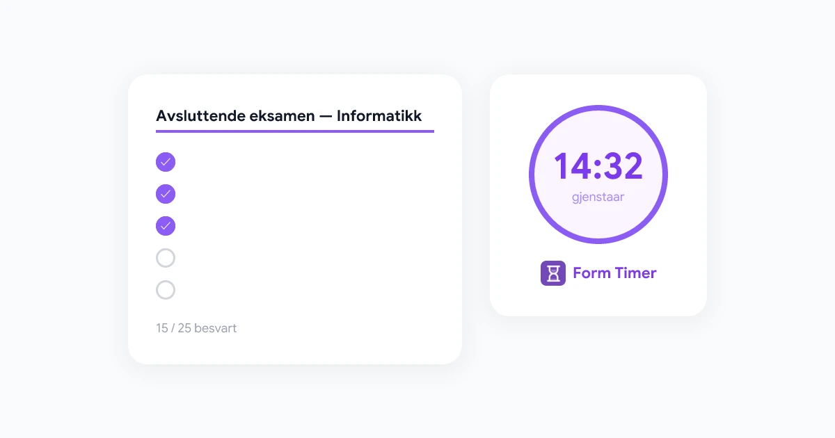 Slik legger du til en tidtaker i Google Forms: Den komplette guiden for tidsbegrensede quizer og eksamener