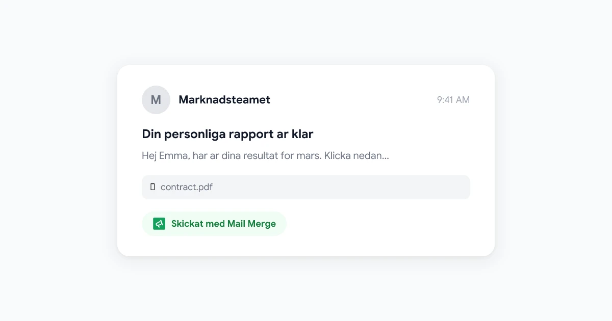Mail Merge med bilagor i Gmail: Så skickar du personliga filer i stor skala